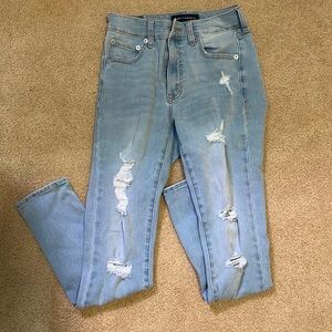 Aeropostale distressed high rise jeggings